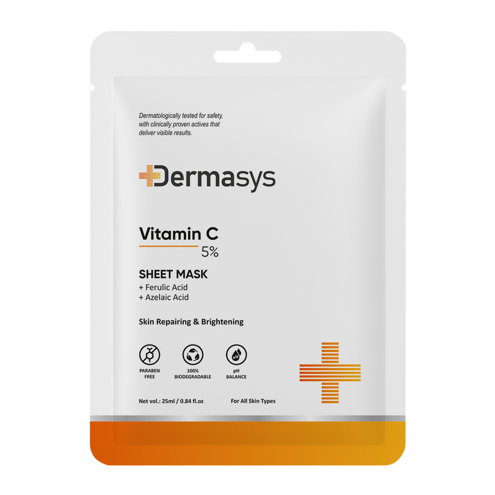Vitamin C Face Sheet Mask for glowing and bright skin